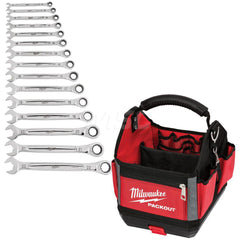 Wrench Set: 15 Pc, Metric Chrome-Plated