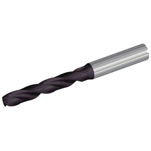 18.5 mm Dia. × 20 mm Shank × 101 mm Flute Length × 153 mm OAL, 140°, TiAlN, Coolant Thru, Round Solid Carbide Drill - Exact Industrial Supply