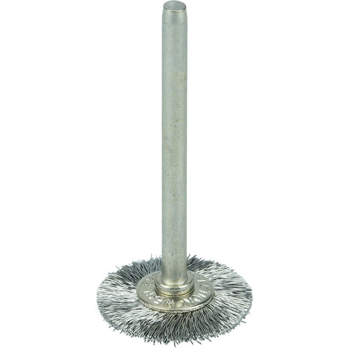 3/4″ Miniature Wire Wheel, .005″ Stainless Steel Fill, 1/8″ Stem - All Tool & Supply