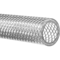 Value Collection - 1" ID x 1-1/4" OD, 10' Long, PVC Reinforced (FDA) Tube - Clear, 120 Max psi, -50 to 150°F - All Tool & Supply