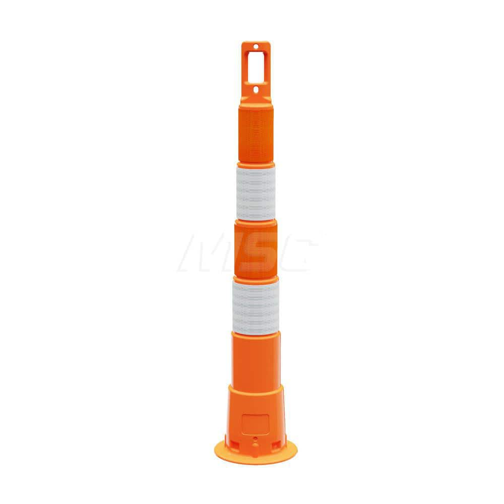 Traffic Barrels, Delineators & Posts; Type: Channelizing Cone; Material: Polyethylene; Reflective: Yes; Base Needed: Yes; Height (Inch): 50.4; Width (Inch): 7-3/4; Additional Information: Series: 650R1; Dimensions: 42 in Without Handle; Sheeting Grade: Hi