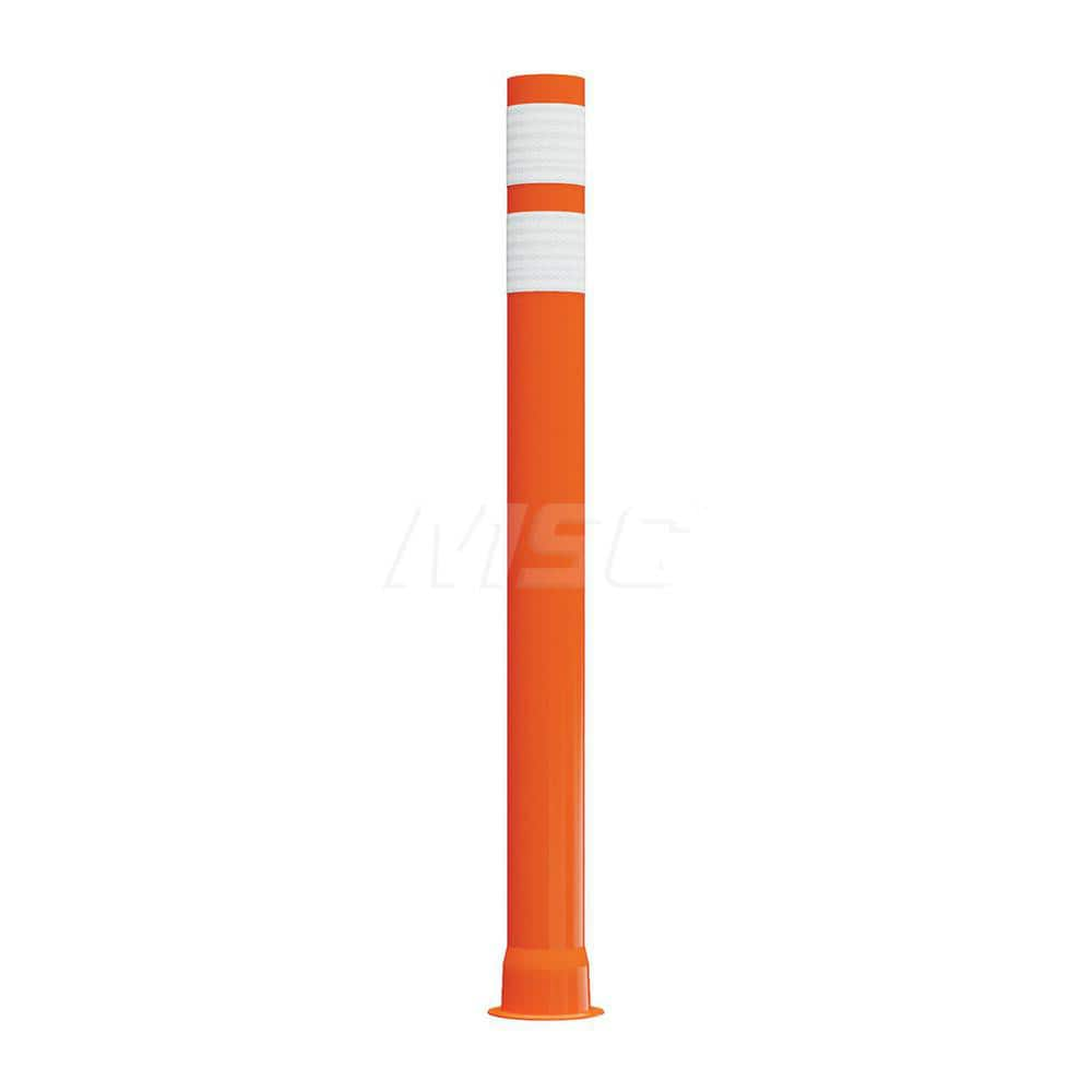 Traffic Barrels, Delineators & Posts; Type: Open Top Delineator; Material: Polyethylene; Reflective: Yes; Base Needed: Yes; Width (Inch): 4-5/8; Additional Information: Stripe Width: 4 in; Stripe Color: White; Series: 6842; Post Diameter: 4 in; Sheeting G