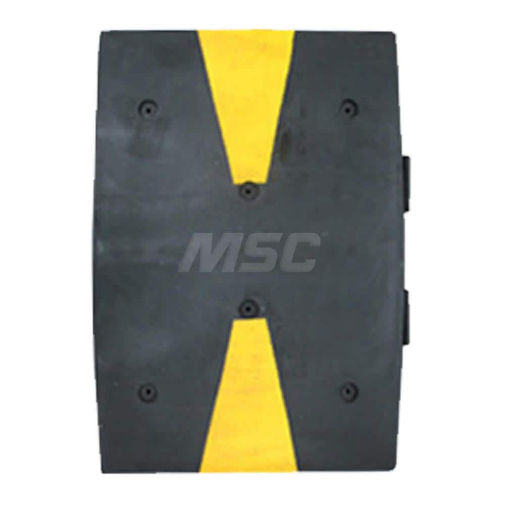 Speed Bumps, Parking Curbs & Accessories; Type: Standard Speed Hump; Length (Inch): 24; Width (Inch): 36; Height (Inch): 2.4; Color: Black; Material: Recycled Rubber