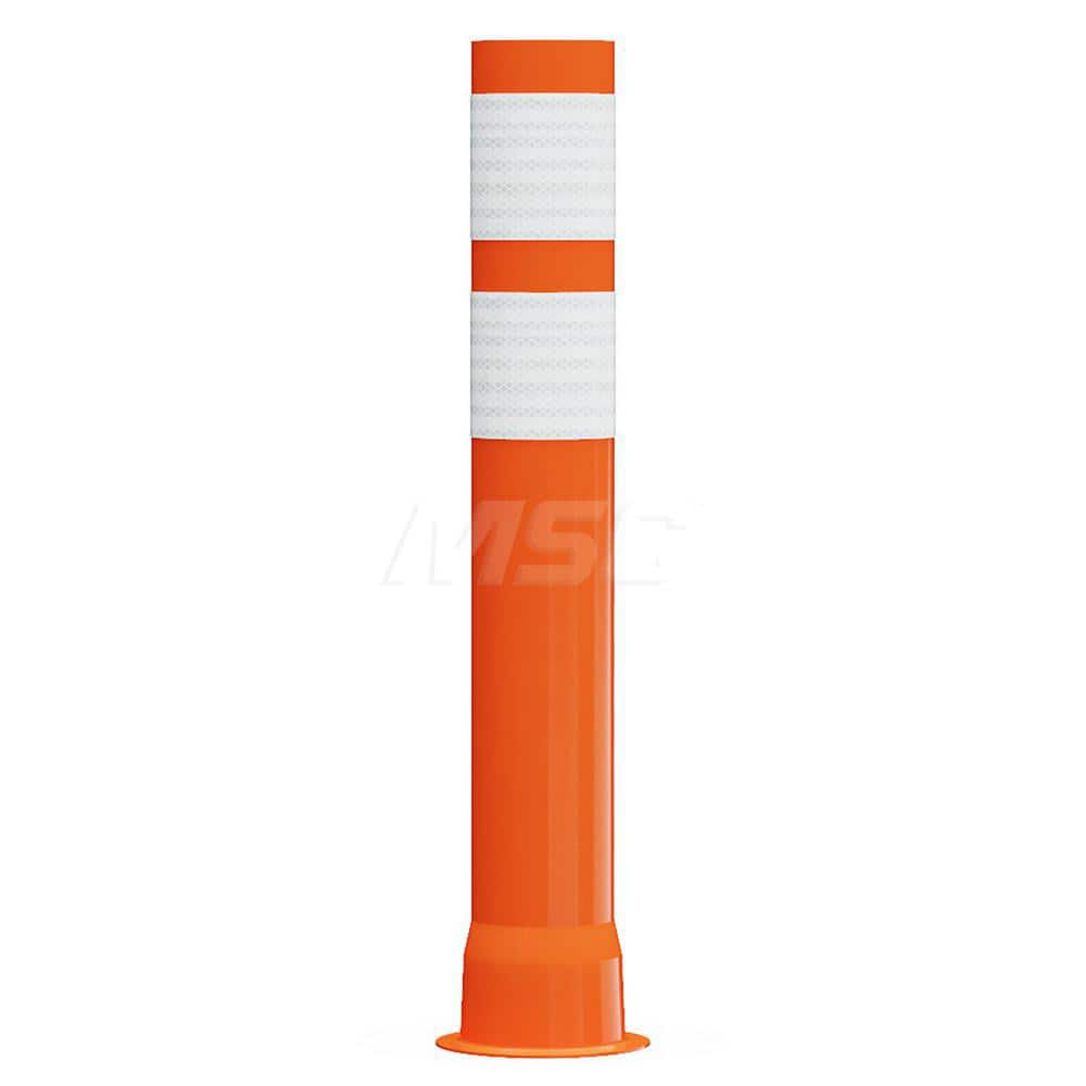 Traffic Barrels, Delineators & Posts; Type: Open Top Delineator; Material: Polyethylene; Reflective: Yes; Base Needed: Yes; Width (Inch): 4-5/8; Additional Information: Series: 6828; Stripe Color: White; Post Diameter: 4 in; Sheeting Grade: High Intensity