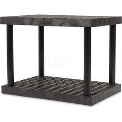 Plastic Shelving; Type: Fixed Shelving; Shelf Capacity (Lb.): 250; Width (Inch): 24; Height (Inch): 24.000000; Depth: 36; Number of Shelves: 1; Color: Black