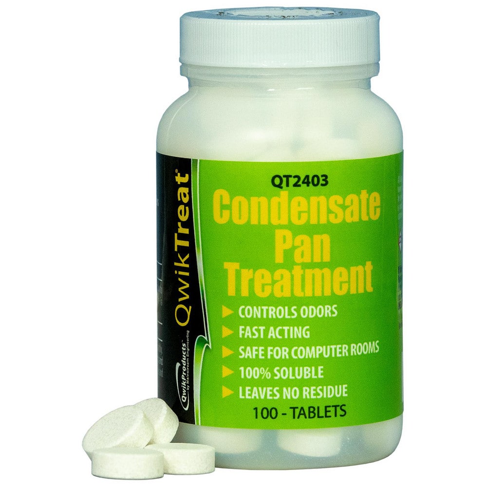 QwikTreat Condensate Pan Tablets 100% Soluble, Creates No Corrosive Vapors, 100 Tables per Bottle