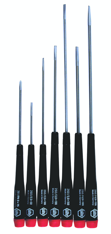 7 Piece - Precision Slotted & Phillips Screwdriver Set - #26092 - Includes: Slotted 2.5 - 4.0mm & Phillips Screwdriver #0 x 75 - All Tool & Supply