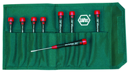 8 Piece - Precision Slotted Screwdriver Set - #26093 - Includes: .8 - 4.0mm PicoFinish - Canvas Pouch - All Tool & Supply