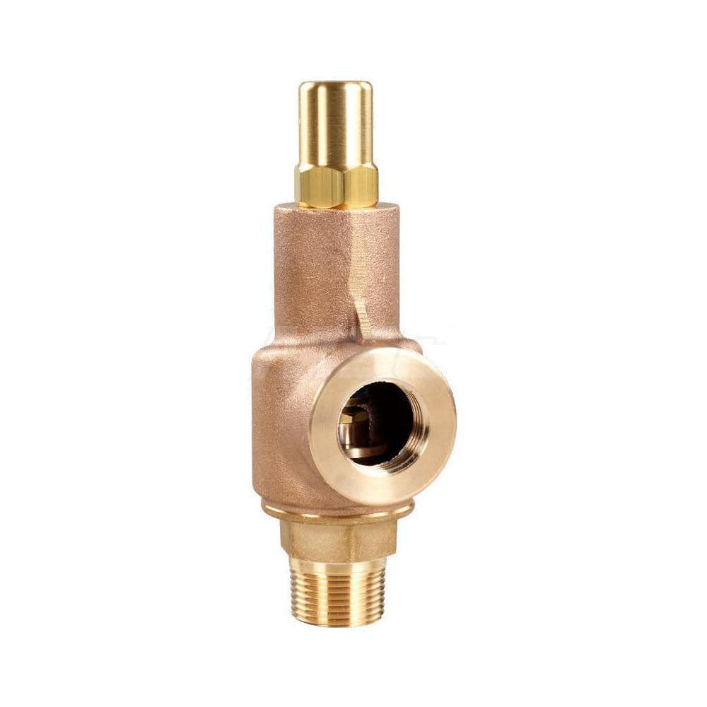 1-1/4 Mnpt X 1-1/4 Fnpt Brass/Bronze Series 69 Non Code Liquid Relief Valve - Metal Seating - Closed Cap Set 7 Psi  Range 0-14