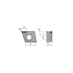 Milling Insert:  ZNHW 120508SR-0003 CTD4205,  CTD4205,  Polycrystalline Diamond N/A Finish,