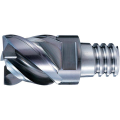 Square End Mill Heads; Mill Diameter (Inch): 3/4; Mill Diameter (Decimal Inch): 0.7500; Number of Flutes: 4; Length of Cut (Decimal Inch): 0.7500; Connection Type: PXVC; Overall Length (Inch): 1.0350 in; Material: Solid Carbide; Finish/Coating: Cr; Cuttin