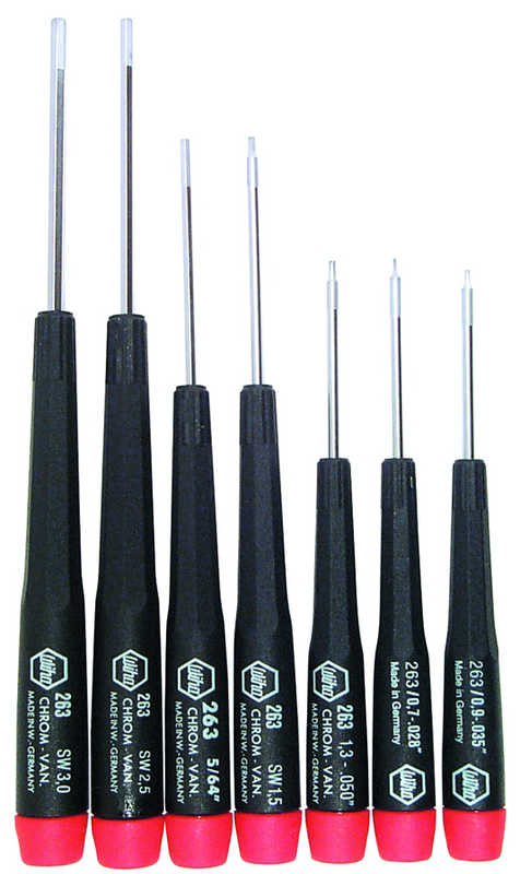 7 Piece - .71mm - 3mm - Precision Hex Screwdriver Metric Set - All Tool & Supply