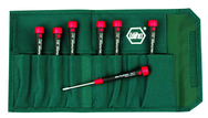 7 Piece - 1/16 - 5/32" - Pico Finish Precision Ball End Hex Inch Screwdriver Set in Canvas Pouch - All Tool & Supply