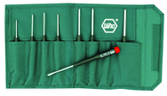 8 Piece - .050 - 5/32" - Precision Ball End Hex Inch Screwdriver Set in Canvas Pouch - All Tool & Supply