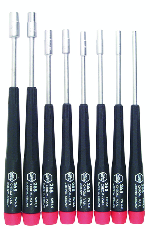 8 Piece - 2.5mm - 6.0mm - Precision Metric Nut Driver Set - All Tool & Supply