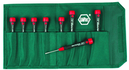 8 Piece - T1; T2; T3; T4; T5; T6; T7; T8 x 40mm - PicoFinish Precision Torx Screwdriver Set in Canvas Pouch - All Tool & Supply