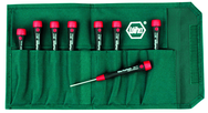 8 Piece - T5; T6; T7; T8 x 40mm; T9; T10 x 50mm; T15; T20 x 60mm - PicoFinish Precision Torx Screwdriver Set in Canvas Pouch - All Tool & Supply