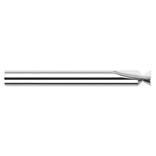 Dovetail Cutters - 0.1250″ (1/8″) Cutter Diameter 6° included Carbide Dovetail Cutter, 2 Flutes - Exact Industrial Supply