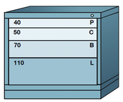 Desk-Standard Cabinet - 4 Drawers - 30 x 28-1/4 x 26-7/8" - Single Drawer Access - All Tool & Supply