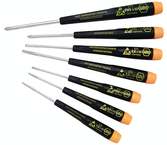 7 Piece - Precision ESD Safe Screwdriver Set - #27390 - Includes: Slotted 1.5 - 3.5 Phillips #00; 0; 1 - All Tool & Supply