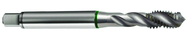 M8x1.25 6H 3-Flute Cobalt Green Ring Full Bottom 40 degree Spiral Flute Tap-Bright - All Tool & Supply