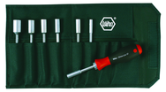 8 Piece - Drive-Loc VI Interchangeable Set Nut Wiha Driver Inch - #28196 - Includes: 3/16; 1/4; 5/16; 11/32; 3/8; 7/16 and 1/2" - Canvas Pouch - All Tool & Supply