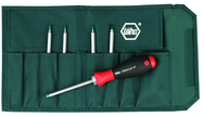 6 Piece - Drive-Loc VI Interchangeable Set - #28197 - Includes: Security Torx® T6s x T8s; T7s x T9s; T10s x T15s; T20s x T25s; T30s x T40s - Canvas Pouch - All Tool & Supply