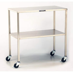 Lakeside - Mobile Work Benches; Type: Mobile Instrument Table ; Length: 36 (Inch); Depth (Inch): 24 ; Height (Inch): 34 ; Maximum Height (Inch): 34 ; Top Material: Stainless Steel - Exact Industrial Supply