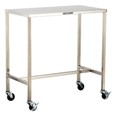 Lakeside - Mobile Work Benches; Type: Mobile Instrument Table ; Length: 48 (Inch); Depth (Inch): 24 ; Height (Inch): 34 ; Maximum Height (Inch): 34 ; Top Material: Stainless Steel - Exact Industrial Supply