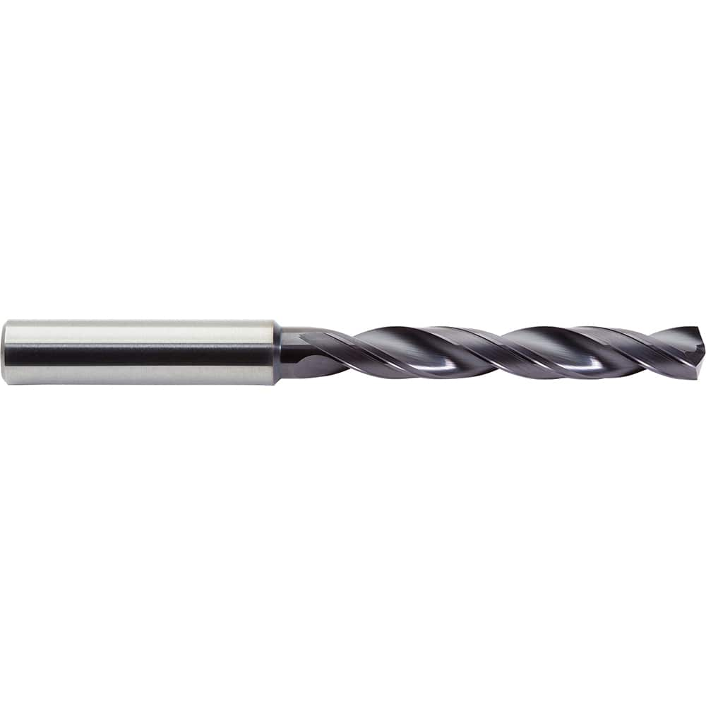 Jobber Length Drill Bit: 0.5938″ Dia, 142 °, Solid Carbide ALtima Plus Finish, 5.24″ OAL, Right Hand Cut, Helical Flute, Straight-Cylindrical Shank