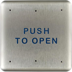 Push Plates; Type: Square Push Plate; Overall Length (Inch): 6 ; Finish/Coating: Brushed