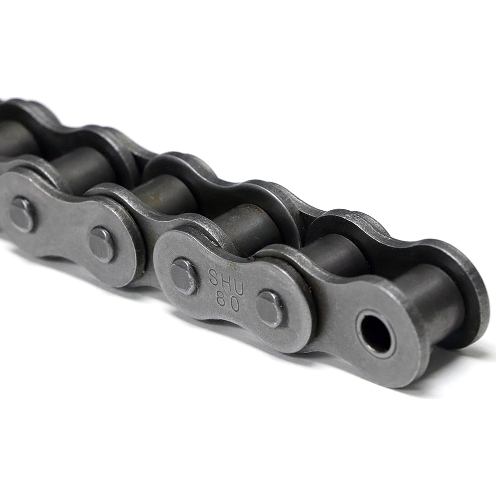 Shuster - 80H-1RIVX10, 1" Pitch, ANSI 80H, Heavy Series Roller Chain - Exact Industrial Supply