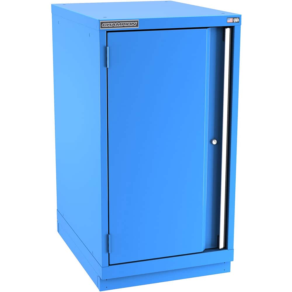 Champion Tool Storage - Storage Cabinets; Type: Counter-Height Narrow Wide Door Cabinet ; Width (Inch): 22-3/16 ; Depth (Inch): 28-1/2 ; Height (Inch): 41-3/4 ; Number of Shelves: 3 ; Material: Steel - Exact Industrial Supply