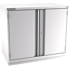 Champion Tool Storage - Storage Cabinets; Type: Counter-Height Extra Wide Door Cabinet ; Width (Inch): 47 ; Depth (Inch): 28-1/2 ; Height (Inch): 41-3/4 ; Number of Shelves: 3 ; Material: Steel - Exact Industrial Supply