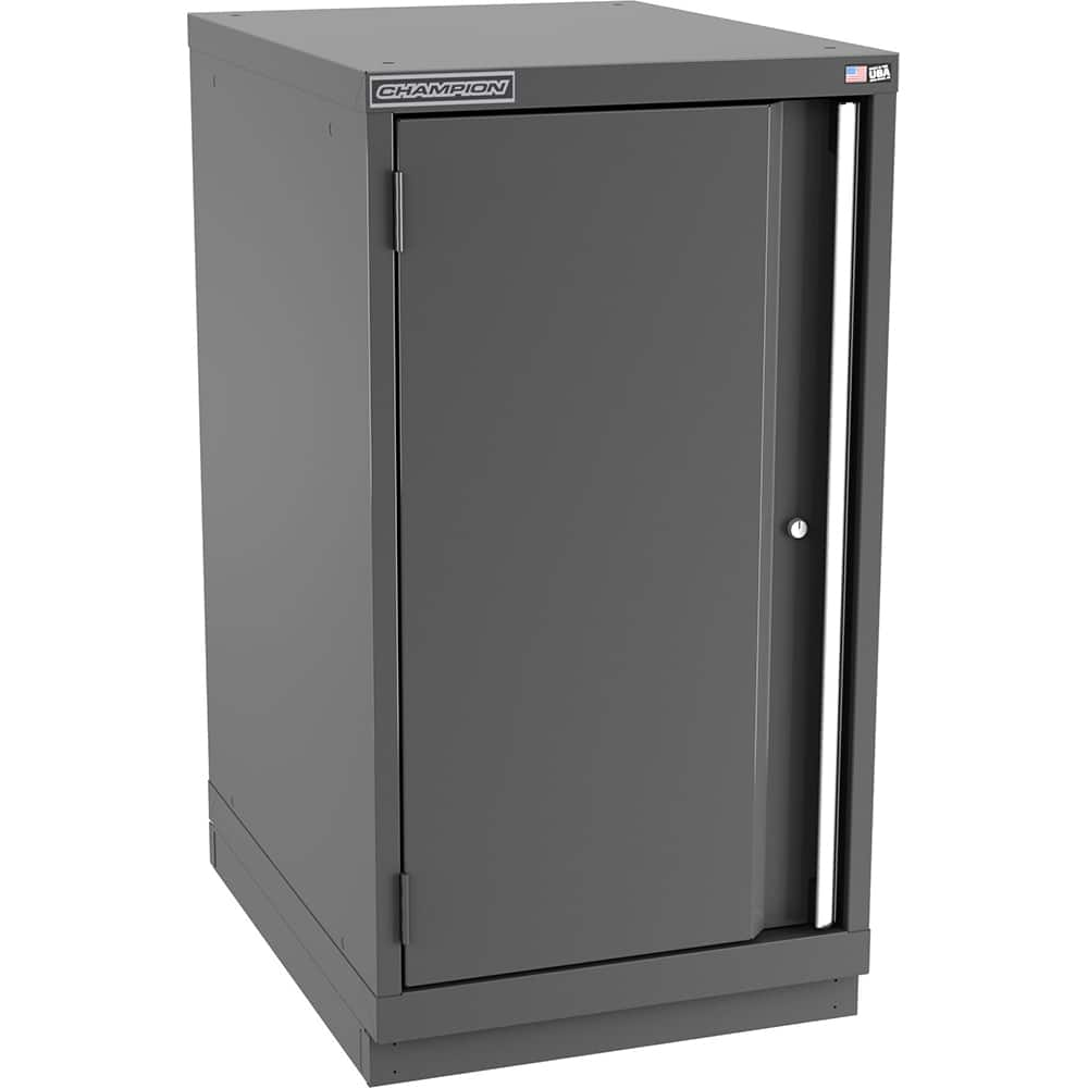 Champion Tool Storage - Storage Cabinets; Type: Counter-Height Narrow Wide Door Cabinet ; Width (Inch): 22-3/16 ; Depth (Inch): 28-1/2 ; Height (Inch): 41-3/4 ; Number of Shelves: 3 ; Material: Steel - Exact Industrial Supply