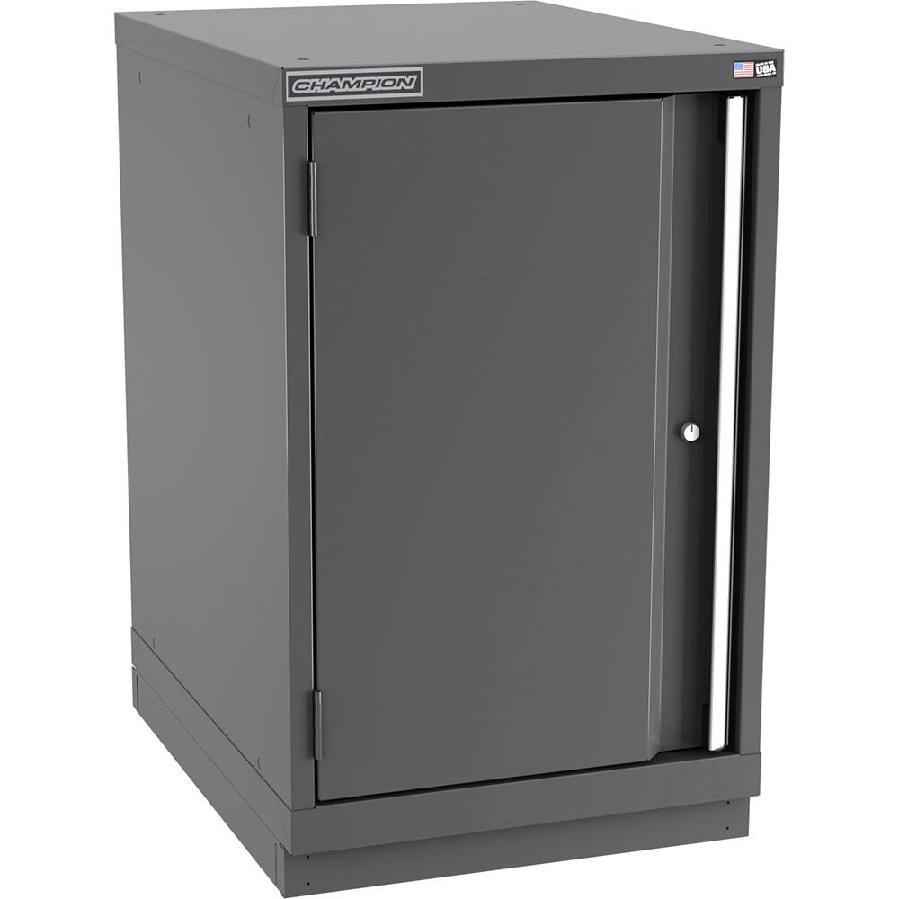 Champion Tool Storage - Storage Cabinets; Type: Bench-Height Narrow Wide Door Cabinet ; Width (Inch): 22-3/16 ; Depth (Inch): 28-1/2 ; Height (Inch): 35-7/8 ; Number of Shelves: 3 ; Material: Steel - Exact Industrial Supply