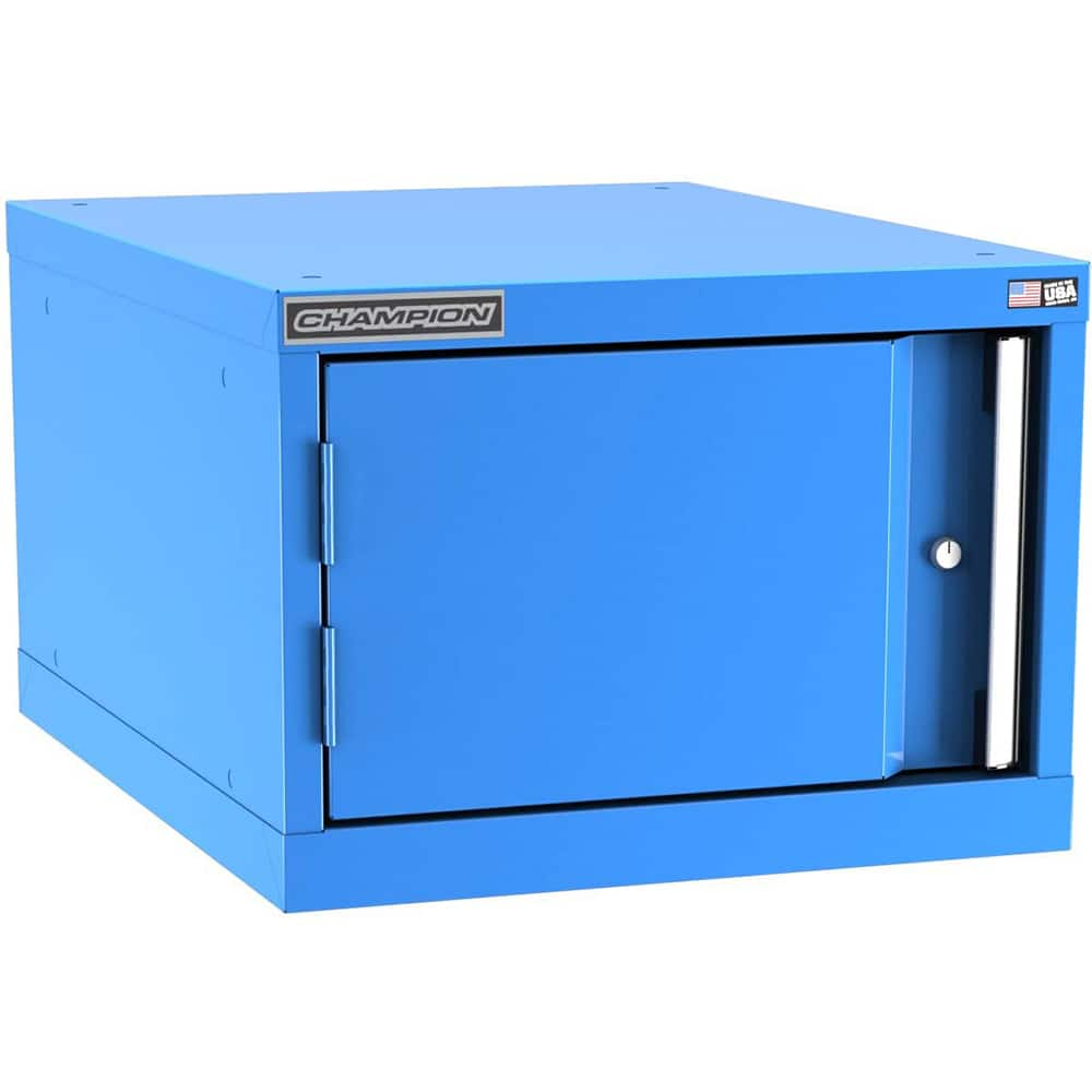 Champion Tool Storage - Storage Cabinets; Type: Stacked/Overhead Height Narrow Wide Door Cabinet ; Width (Inch): 22-3/16 ; Depth (Inch): 28-1/2 ; Height (Inch): 15-3/4 ; Number of Shelves: 1 ; Material: Steel - Exact Industrial Supply