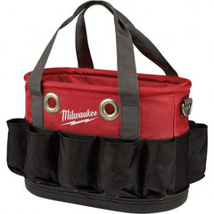 Milwaukee Tool - 24 Pocket, Ballistic Nylon, Black/Red Tool Bag - All Tool & Supply