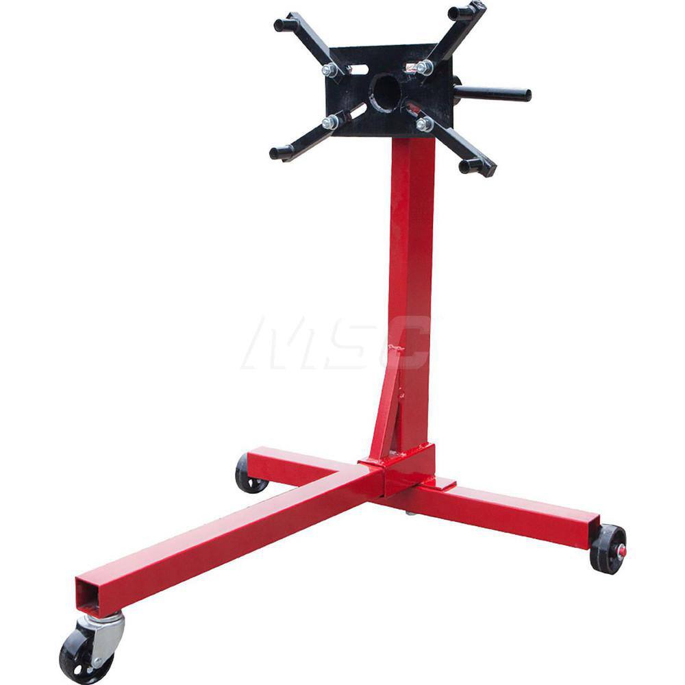 Big Red - Jack Stands & Tripods; Jack Stand Type: Engine Stand ; Load Capacity (Lb.): 750.000 ; Load Capacity (Ton): 3/8 (Inch); Minimum Height (Inch): 30-1/2 ; Maximum Height (Inch): 30-1/2 ; Additional Information: (4) Adjustable Arms; 360 Degree Rotat - Exact Industrial Supply