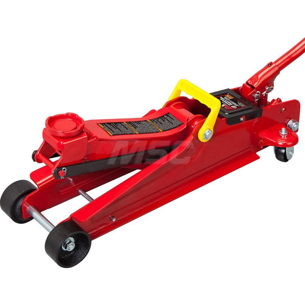 Big Red - Service & Floor Jacks; Type: Service Jack ; Load Capacity (Ton): 2.5 Tons ; Load Capacity (Lb.): 5000.000 ; Minimum Height (Inch): 3-3/8 ; Maximum Height (Inch): 14-15/16 - Exact Industrial Supply