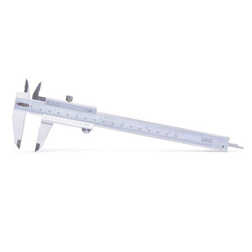 Insize USA LLC - Vernier Calipers; Minimum Measurement (mm): 0.00 ; Minimum Measurement (Decimal Inch): 0.0000 ; Maximum Measurement (Decimal Inch): 6.0000 ; Maximum Measurement (mm): 150.00 ; Graduation (mm): 0.02 ; Jaw Depth (mm): 40.00 - Exact Industrial Supply