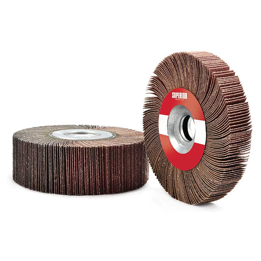 Superior Abrasives - Unmounted Flap Wheels; Abrasive Type: Coated ; Outside Diameter (Inch): 6 ; Face Width (Inch): 2 ; Center Hole Size (Inch): 1 ; Abrasive Material: Aluminum Oxide ; Grit: 60 - Exact Industrial Supply