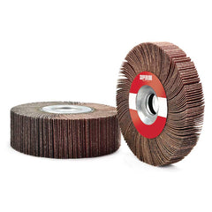 Superior Abrasives - Unmounted Flap Wheels; Abrasive Type: Coated ; Outside Diameter (Inch): 6 ; Face Width (Inch): 1 ; Center Hole Size (Inch): 1 ; Abrasive Material: Aluminum Oxide ; Grit: 180 - Exact Industrial Supply