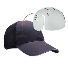 Ergodyne - Adjustable Hook & Loop Strap Vented Baseball Cap with Bump Cap Insert - Exact Industrial Supply