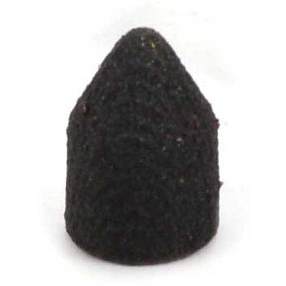 Superior Abrasives - Cones & Plugs; Maximum Diameter (Inch): 5/8 ; Abrasive Material: Aluminum Oxide ; Grit: 60 ; Wheel Type Number Code: 17 ; Arbor Hole Thread Size: 1/4 ; Shape: Cone - Exact Industrial Supply