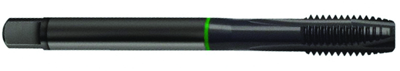 10-32 Dia. - 2B - 3 FL - Cobalt Plug Green Ring Tap - Blk-Ox FORM-B DIN 374 - All Tool & Supply