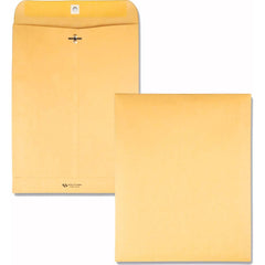 Quality Park - Mailers, Sheets & Envelopes; Type: Clasp Envelope ; Style: Clasp w/Gummed Flap ; Width (Inch): 12-1/2 ; Length (Inch): 9-1/2 ; Box Quantity: 100 ; Size: 9.5 x 12.5 - Exact Industrial Supply