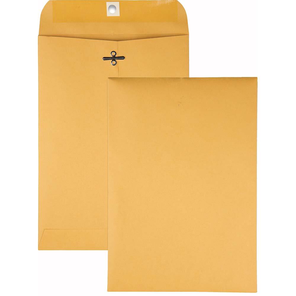 Quality Park - Mailers, Sheets & Envelopes; Type: Clasp Envelope ; Style: Clasp w/Gummed Flap ; Width (Inch): 10 ; Length (Inch): 7 ; Box Quantity: 100 ; Size: 7 x 10 - Exact Industrial Supply