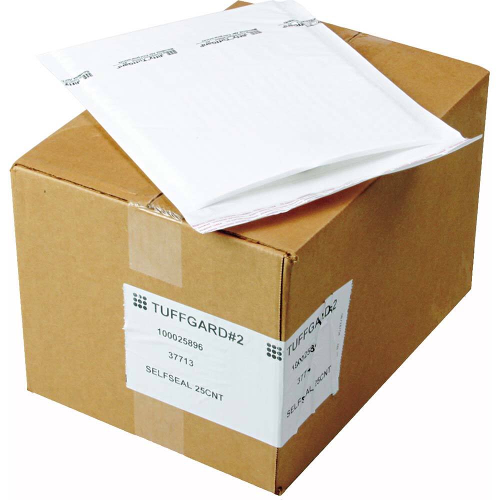 Sealed Air - Mailers, Sheets & Envelopes; Type: Jiffy Bubble Cushioned Mailer ; Style: Self Seal ; Width (Inch): 12 ; Length (Inch): 8-1/2 ; Box Quantity: 25 ; Size: 8.5 x 12 - Exact Industrial Supply