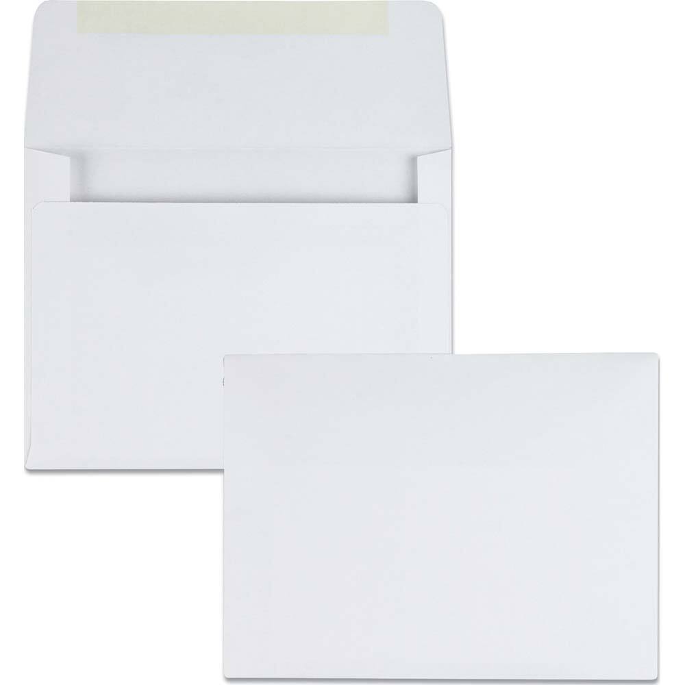 Quality Park - Mailers, Sheets & Envelopes; Type: Greeting Card Envelope ; Style: Gummed Flap ; Width (Inch): 5-3/4 ; Length (Inch): 4-3/8 ; Box Quantity: 500 ; Size: 4.38 x 5.75 - Exact Industrial Supply